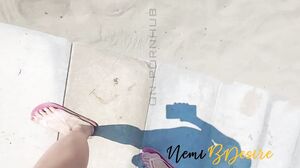 NemiBDesire - Wife at the beach with the lifeguard's cock tastier than her cuckold husband under beach umbrella