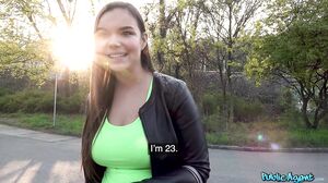 PublicAgent - Train Track Blowjob And Fuck - Sofia Lee