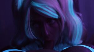 Scarlet Chase - Black Light Close Up Blowjob