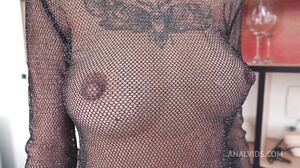 Larinha Small, huge perfect breasts Brazilian, gets her ass stretched by a huge monster cock (Anal, huge gapes, big perfect nursing breast, ATM, huge dick) OB476