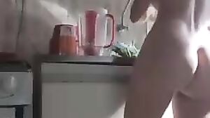 Big ass lady cooking