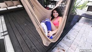 Kira Adams - Xtra Small Spinner Gets a Facial