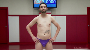 Beautiful Blond whoops on a man in a 100% competitve wr