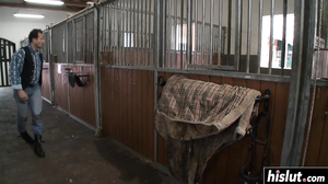 Horserider gets her pussy slammed hard