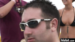 Sexy girls get naked on the stage