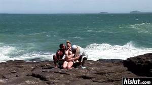 Busty blonde needs two fat cocks