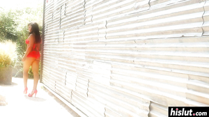 Smoking hot babe has fun with a dick