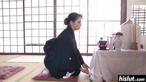 Asian cutie pleases her wet pussy