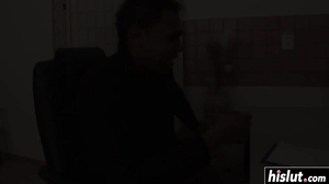 Tattooed girl plays with a black dick