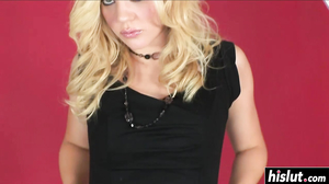 Long dildo pleases a blonde cutie