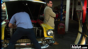 Sweet babe plays with a big cock