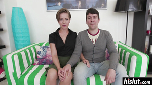 Fat dick stretches a shaved cunt