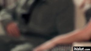 Horny babe makes a guy happy