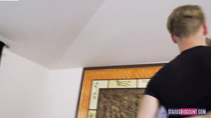 Blonde twink fucked by his boss