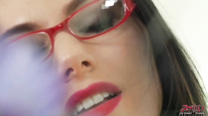 Juelz Ventura Cum Faced With Red Eyeglasses