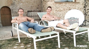 Samantha Shooting with some dicks and cum on her face