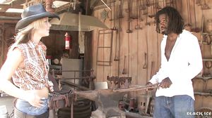 Brooklyn Night Blows Black Night Stick Before Anal Intrusion