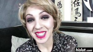 Slim chick satisfies a big dick