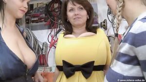 Busty orgy mechanics