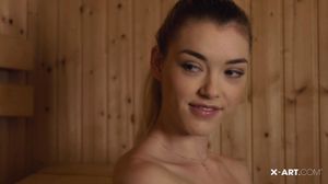 X-Art - Leila And Anny Aurora Dripping Wet Sauna Sex Xx