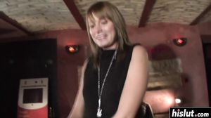 Katlin sucked on a big delicious cock before she got fucked roughly