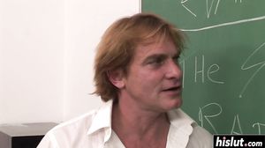 Shay takes care of a big dick