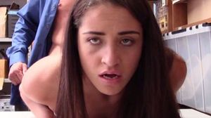 Stunning teen thief analyzed by a perv LP officer