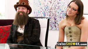 Jess and John strip when they meet