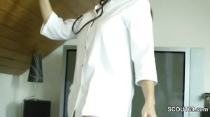 German Milf Nurse Helps Patient With Perfect Handjob