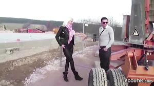 Hot German Big Tit Teen Seduce to Fuck Outdoor by Stran