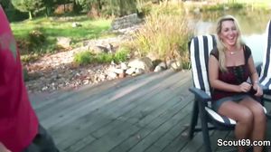 German Mom and Step Daughter Fuck Boyfriend Outdoor