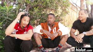 Ebony hottie needs more cocks at once