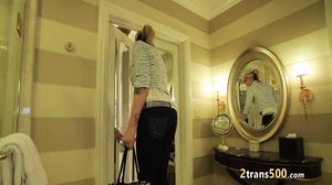 Guy stuffed tranny ass and fucked hard