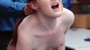 Redhead teen thief fucks for freedom