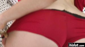 Horny blonde wants his fat dick
