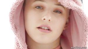 Shaved headed busty babe anal fucking