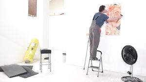 Vinna Reed - Blonde pays an older man by swallowing his