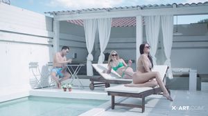 X-Art - Katy And Amaris - Good Day For A Poolside Three