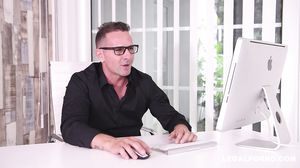 Samantha Rone ready to suck two cocks & lube 'em up for double penetration GP145 in HD