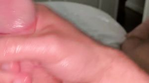 Hugh Gerection - Amateur big cock lubed masturbation