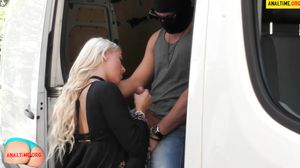 Sexy German woman was taken hostage and fucked in truck