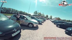 german tattoo slut pick up in public and fuck pov