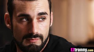 Stunning shemale loves muscular cock