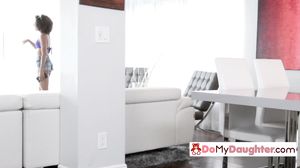 FOURSOME with HORNY TEEN stepdaughters