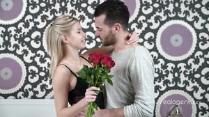 Sweet blonde babe Olivia Sin gets her small cunt