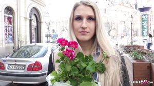 GERMAN SCOUT - Hot College Teen Diane talk to ANAL Cast