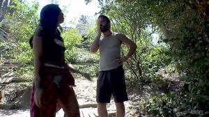 Honey Gold - Hard sex after ride in the woods