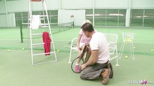 Tennis Coach seduce skinny Teen to Anal direct Fuck on