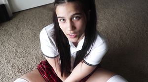 School Girl Bored At Home