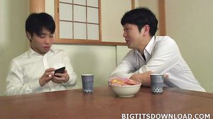 Big tits asian blowjob